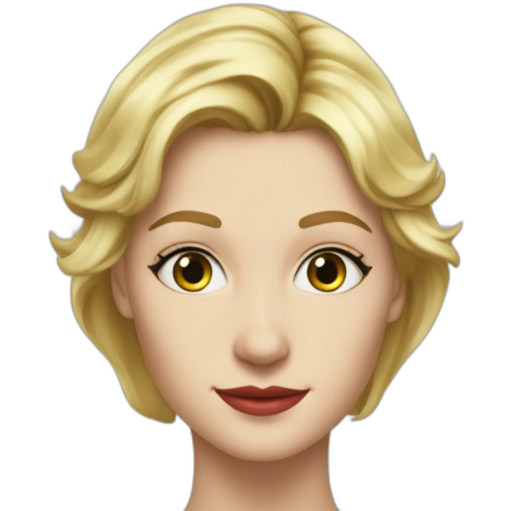 Sandra Huller actor german portrait blond hair head only short emoji