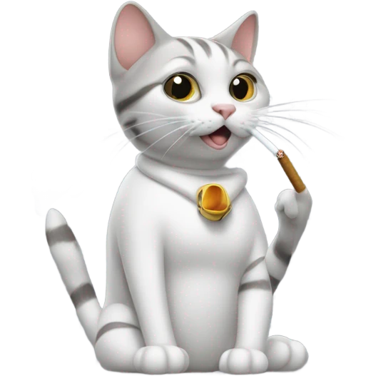 Cat smoking  emoji