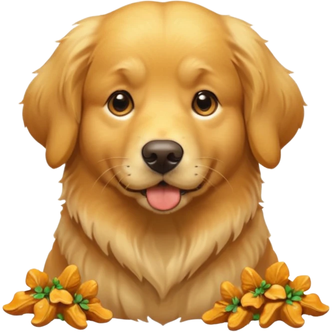 Golden retriever with chanterelles  emoji
