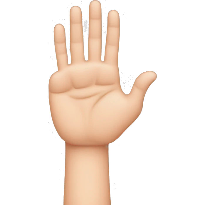 hand with thumb, pinky and ring finger up emoji