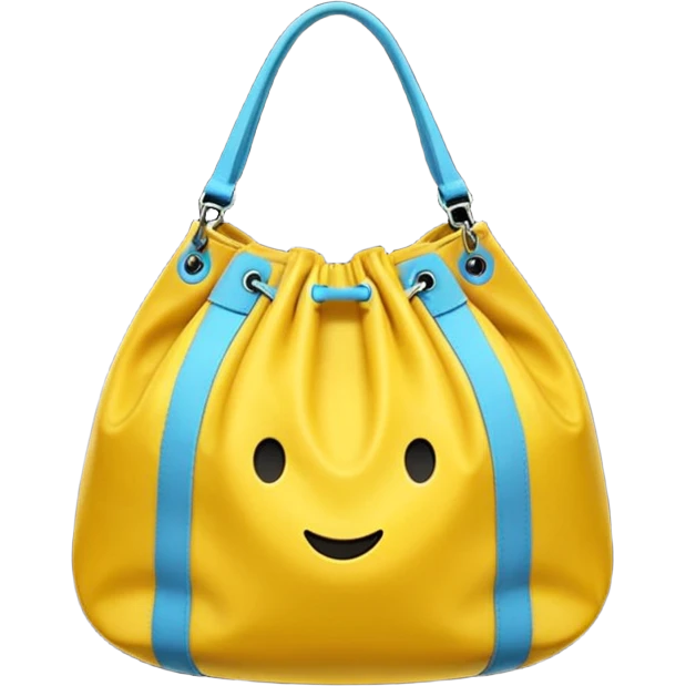 sac de sport jaune sans motif emoji