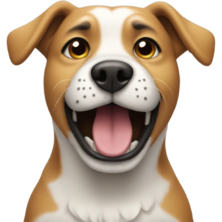 Dog singing emoji