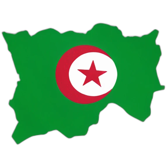 Algeria flag shape map emoji