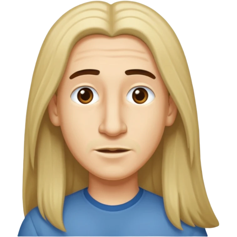 Make a emoji of a person with light skin with long nose hair that goes down like 2 inchis with long hair emoji