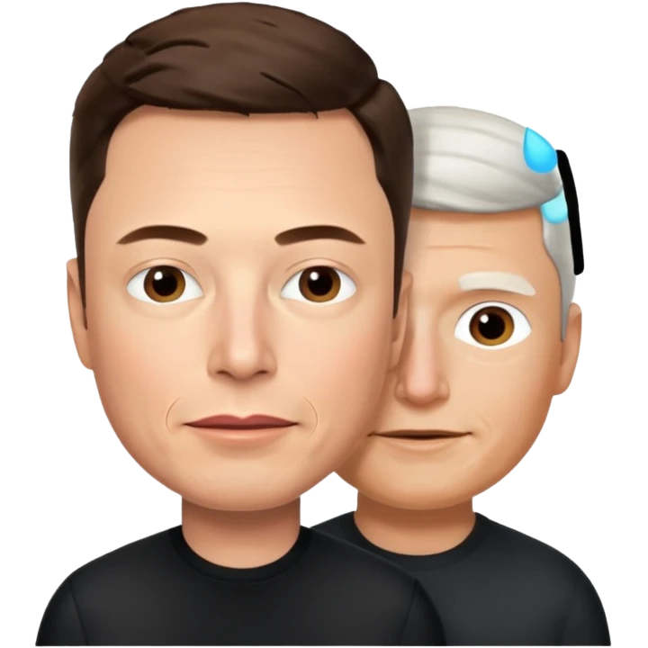 Elon musk and tim cook  emoji