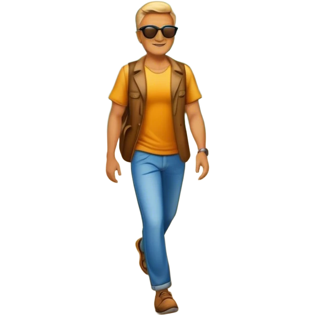 A guy walks in the woods  emoji