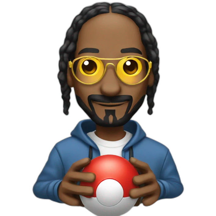 Snoop dogg holding a normal pokeball emoji