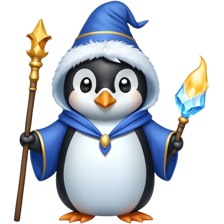 Penguin Wizard emoji