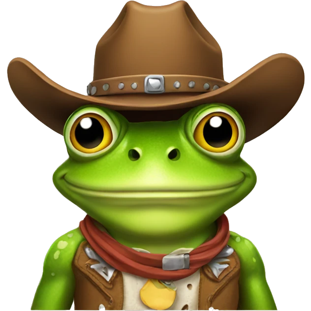 Cowboy frog emoji