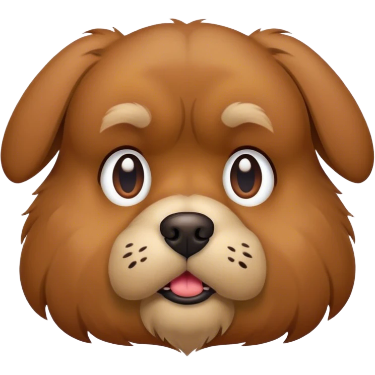 Pouty dog emoji