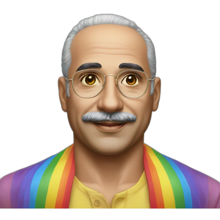 Hyperrealist francisco franco lgtbi rainbow full body emoji