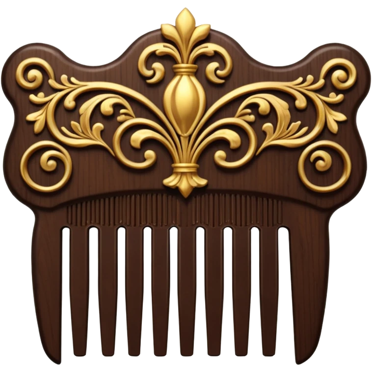 dark brown royal comb emoji