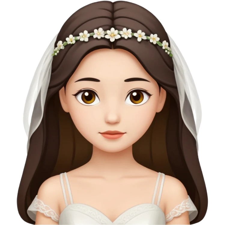noiva zen, expressão calma e relaxada emoji