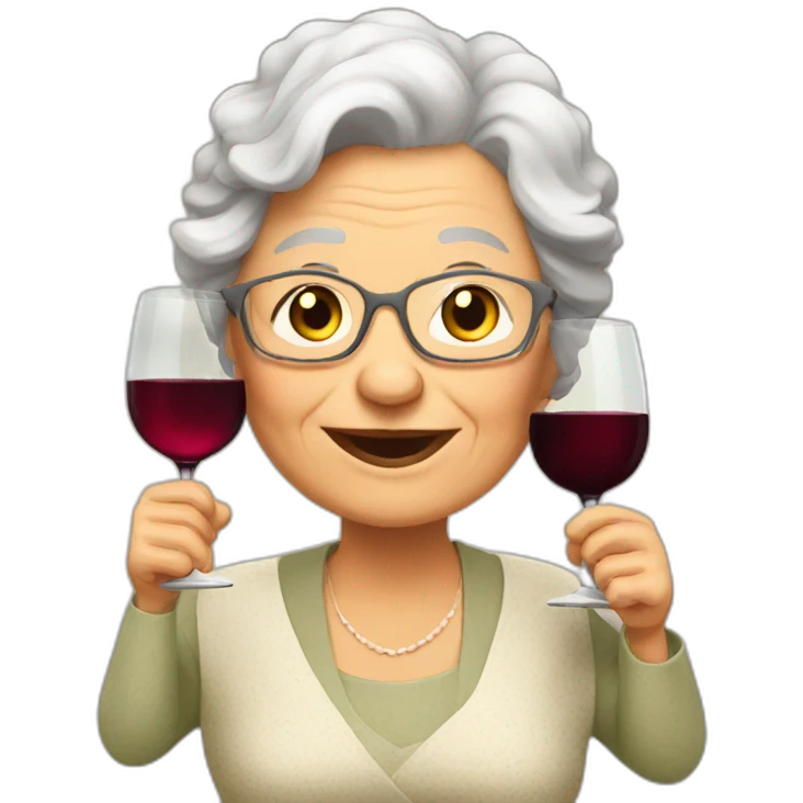 Wine grandma  emoji