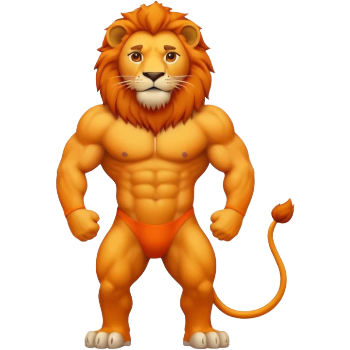 عکس شیر جنگل کچل emoji