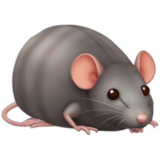 Rat mixed with a bedbug emoji