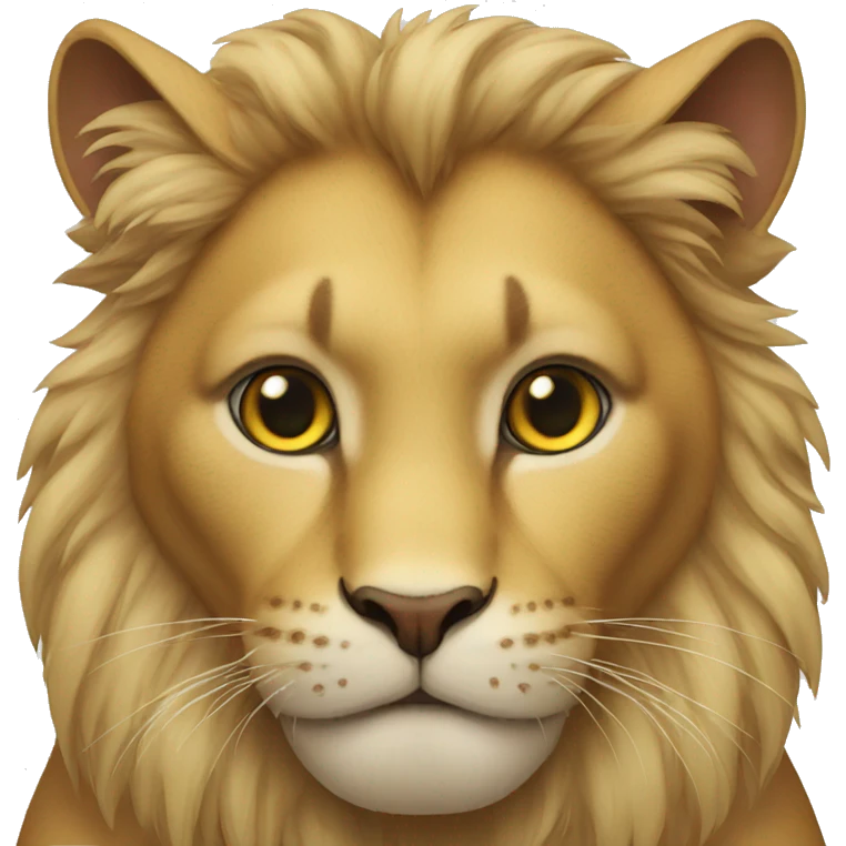 cat pretending to be a lion emoji