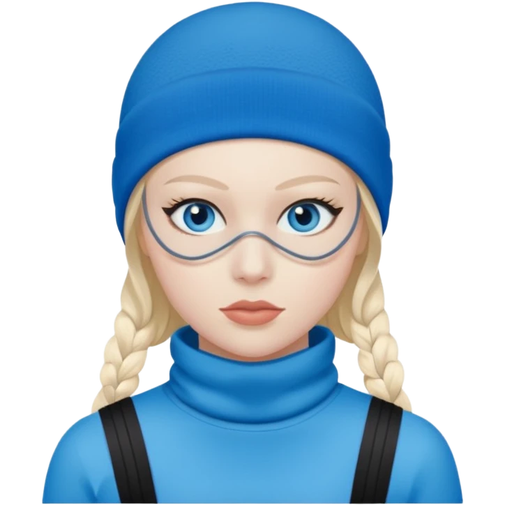 White girl with ski mask emoji