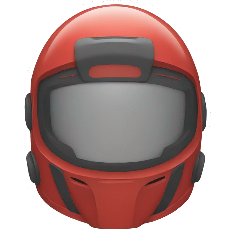 one cartoon red spacial helmet emoji