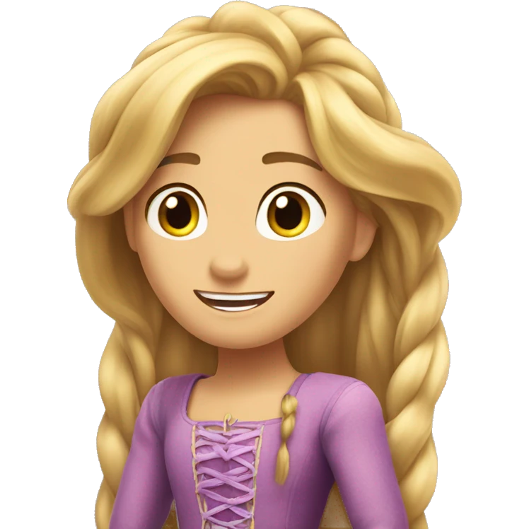 Emoji de Rapunzel con cara de asco  emoji