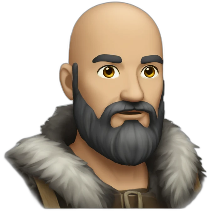 long black beard bald alaskan trader emoji