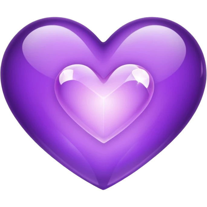 heart with a crystal purple effect emoji
