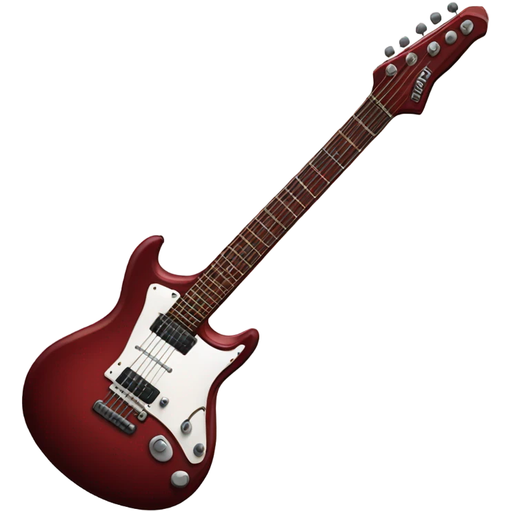 Dark red guitar emoji