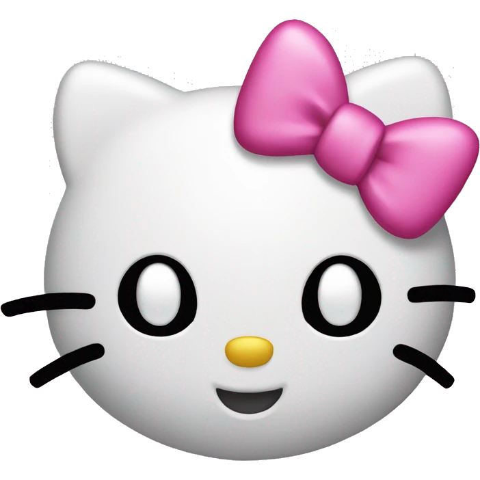 hello kitty with a pink bow emoji