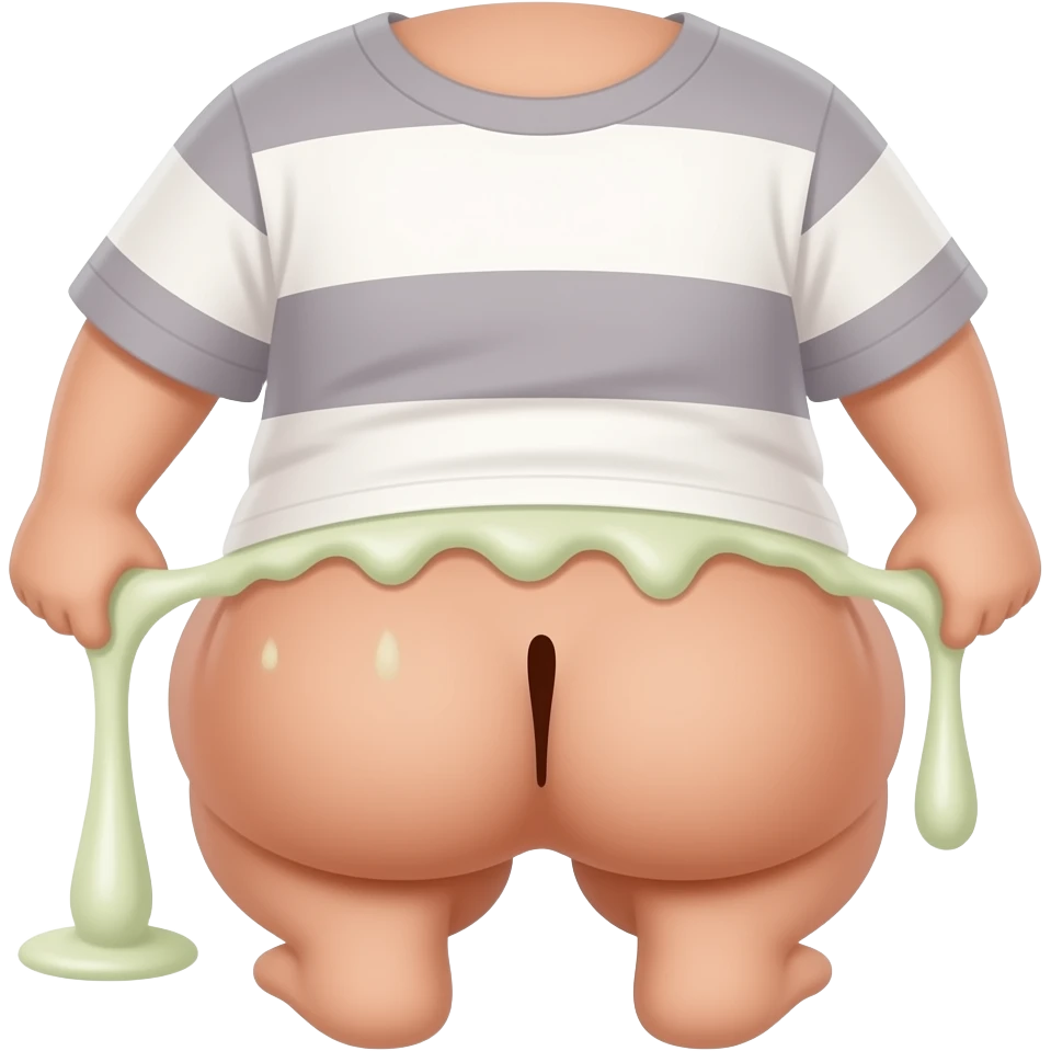 Toodler putting slime into butt hole emoji