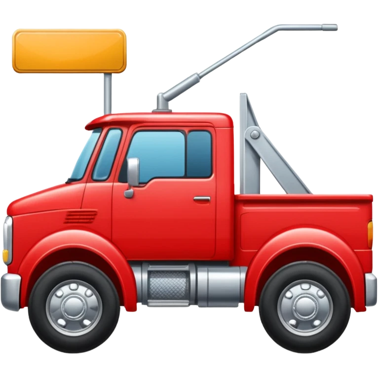 A new red truck with a "TIR" plate emoji