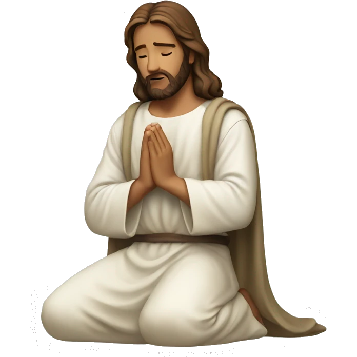 jesus kneeling praying emoji