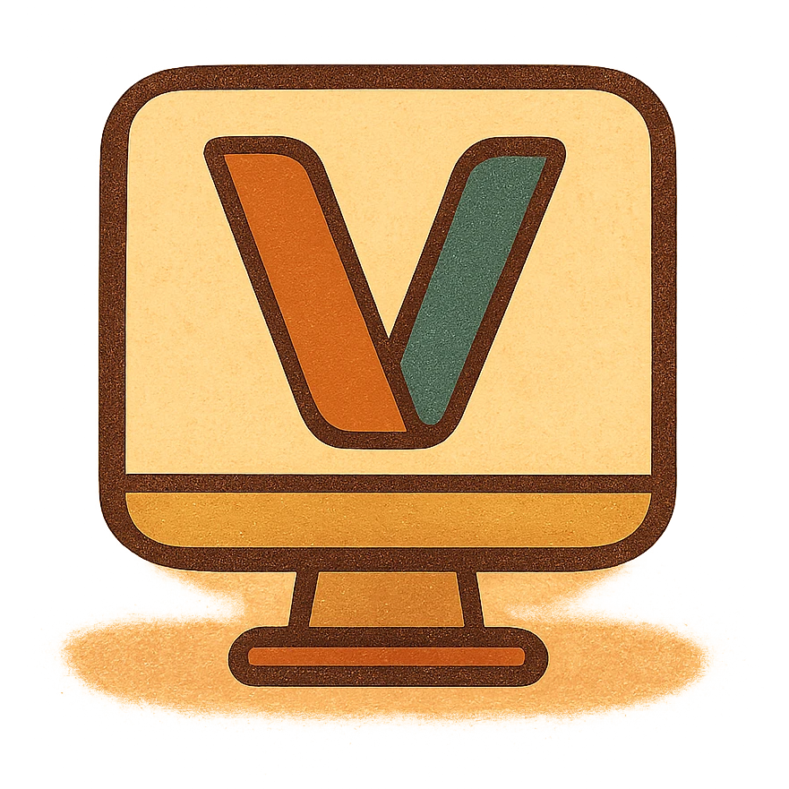 Vivatech logo-inspired icon, colorful, innovative, sleek, technology-focused emoji