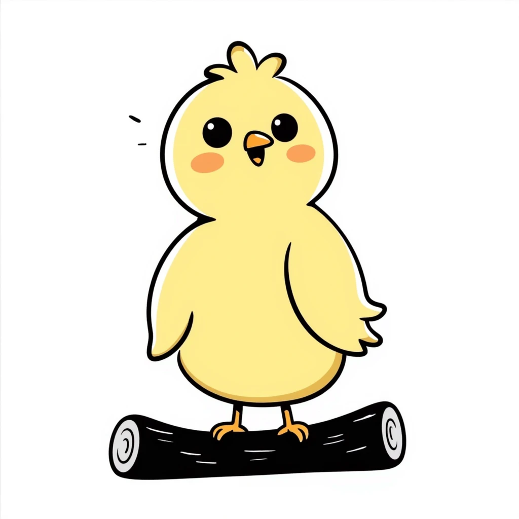 a yellow cute chick emoji