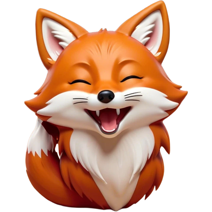 Cinematic Cute Yawning Fox Portrait Emoji, Head tilted slightly with a dramatic, wide-open yawn, showcasing a soft, velvety red Fur with subtle white accents, floppy ears slightly drooping, round amber eyes barely open in drowsy contentment, Simplified yet irresistibly adorable features, highly detailed, glowing with a soft, cozy glow, high shine, relaxed yet expressive, stylized with a touch of natural whimsy, bright and endearing, soft glowing outline, capturing the essence of a sleepy yet affectionate fox, so drowsy it feels like it could stretch right out of the screen and curl up for a nap! emoji