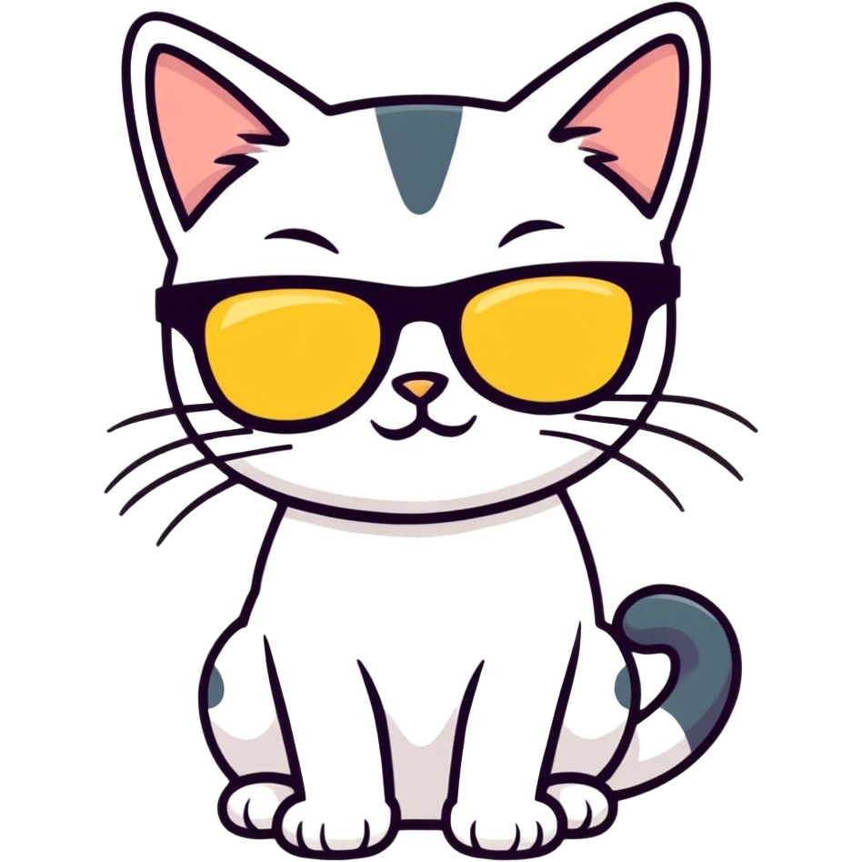 Cat with sunglasses emoji