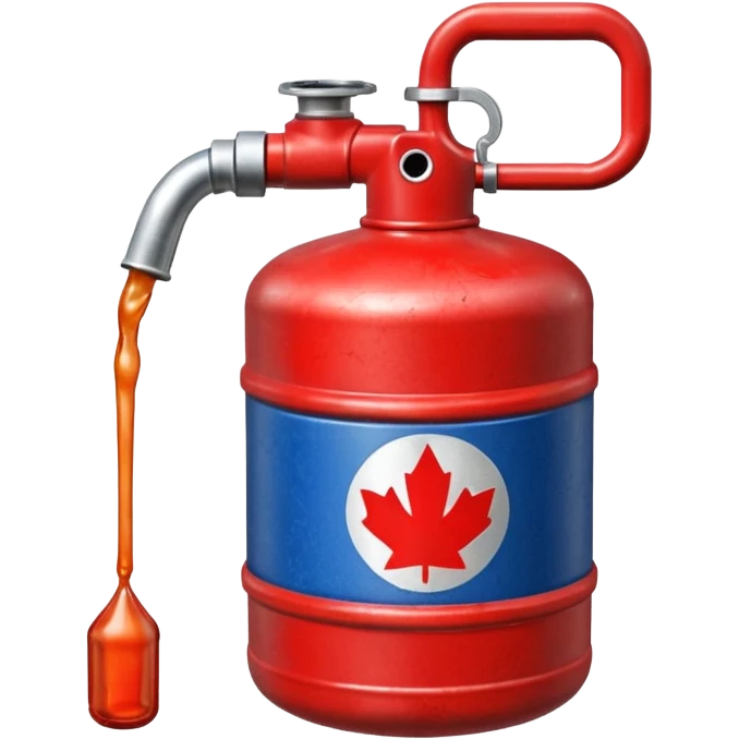 red american gas canister pouring diesel emoji