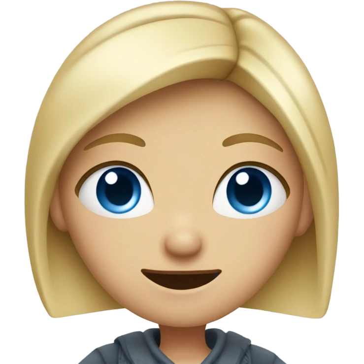 blonde girl with blue eyes thumb down emoji