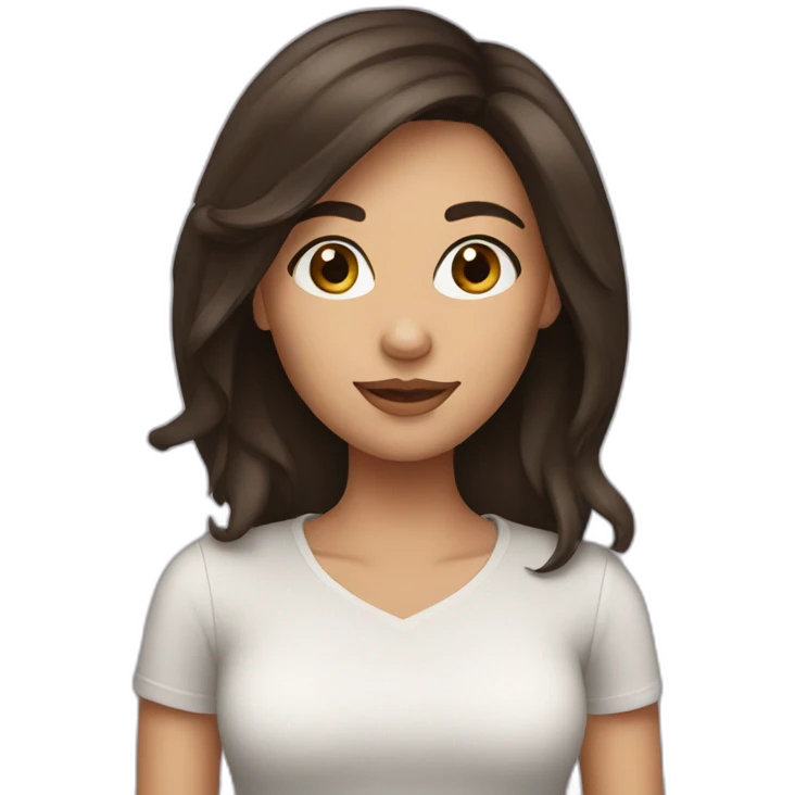 Brunette girl emoji