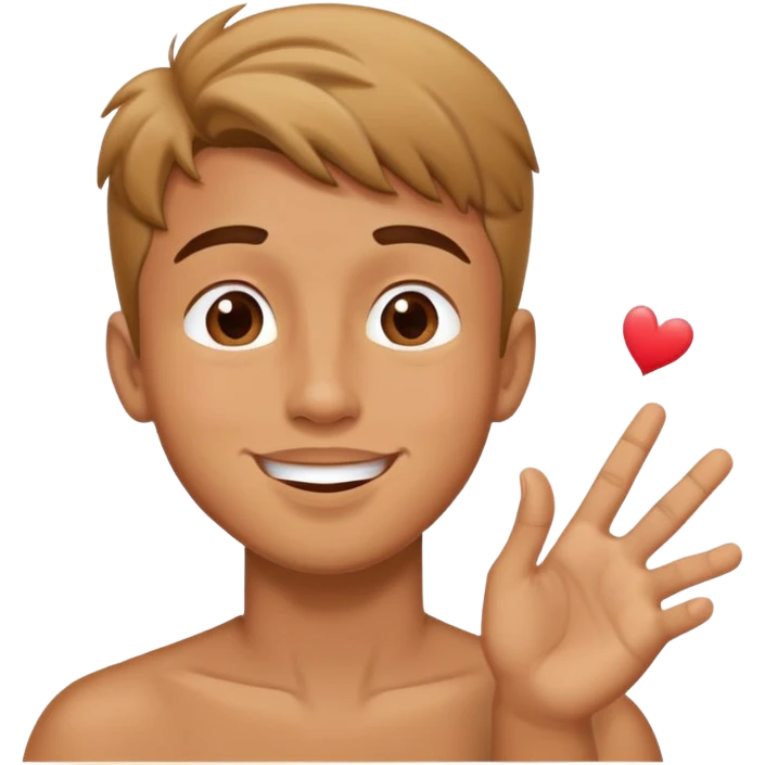 Hombre joven dando lanzando un beso emoji