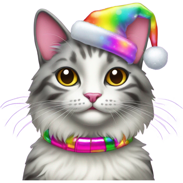 Lisa frank Christmas cat  emoji