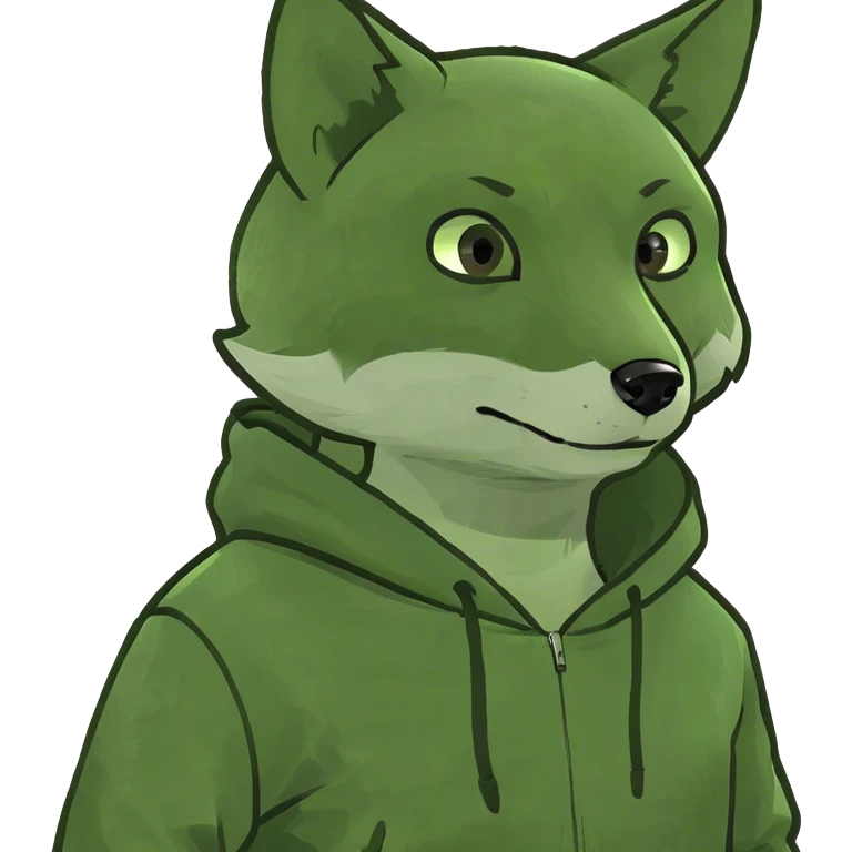 Fox wearing hoodie emoji
