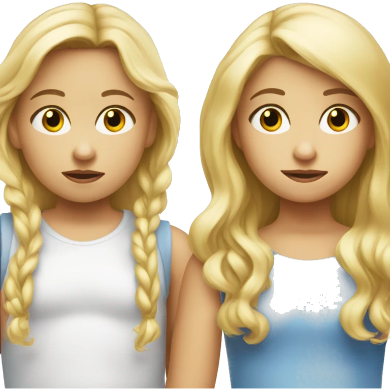 blonde child does not give a toy to another sad blonde child emoji
