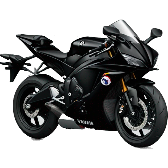 Blacked out 2024 Yamaha YZF R7 motorcycle  emoji