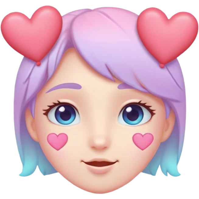 Aww face with love hearts above head emoji