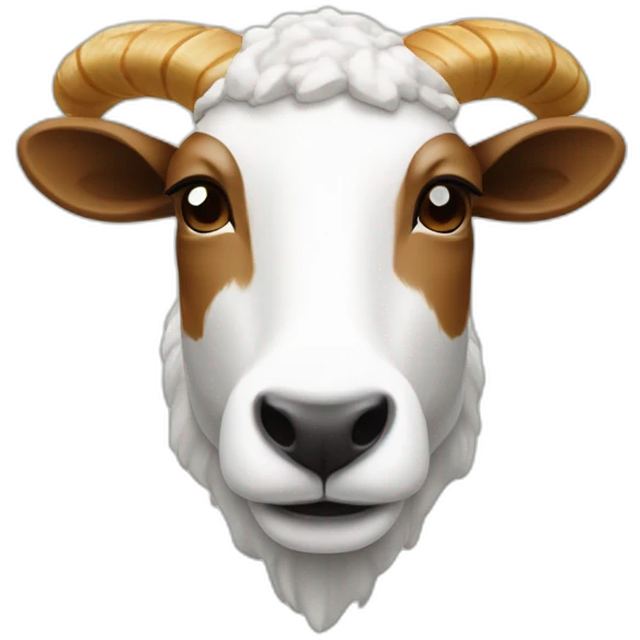 Chèvre avec une couronne emoji