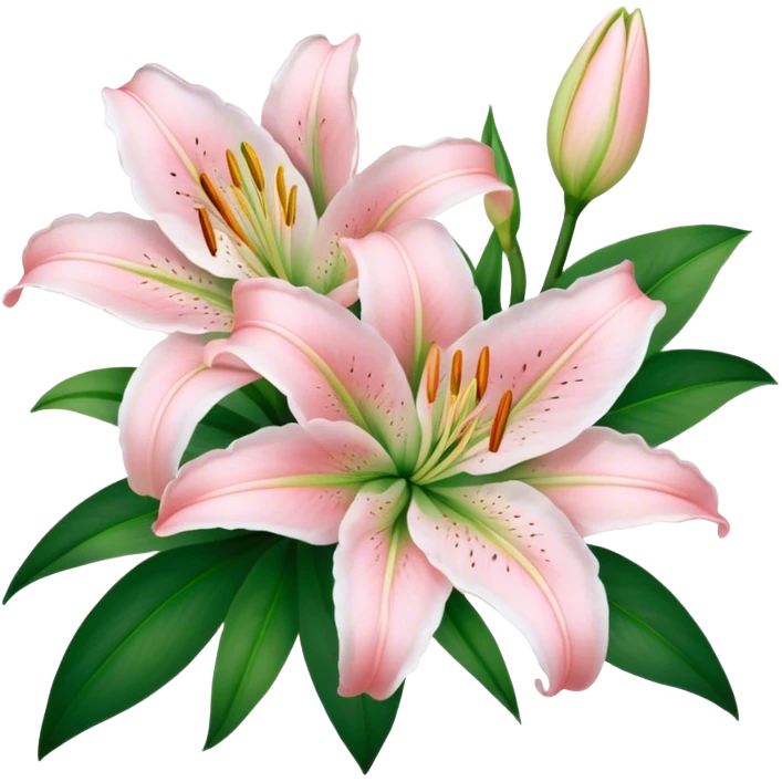 two Light pink lilly  emoji
