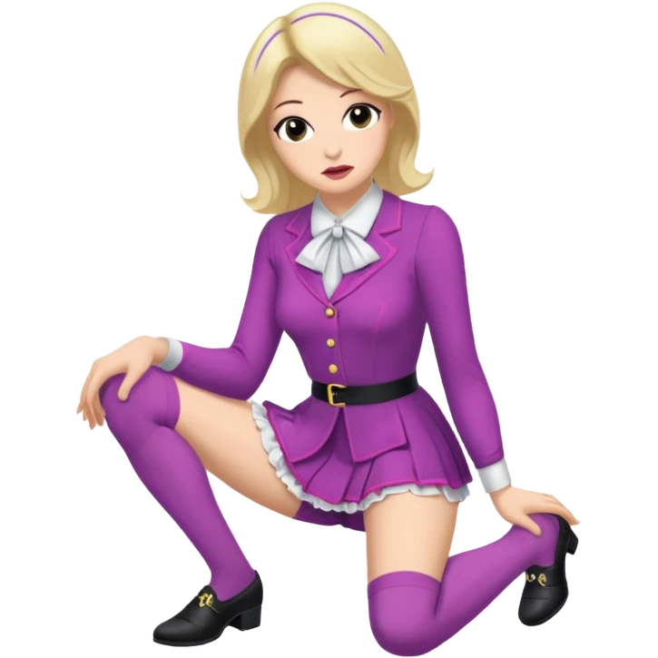 Submissive male sissy cuck on knees wearing female clothes emoji