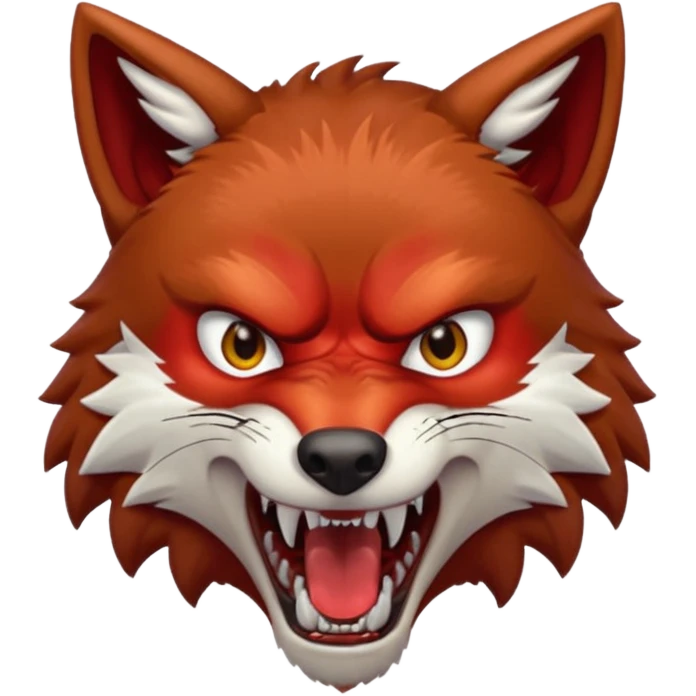 angry red wolf emoji