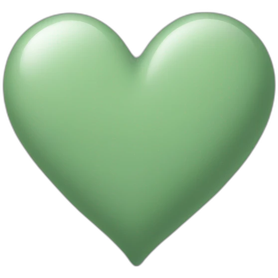 sage green heart emoji