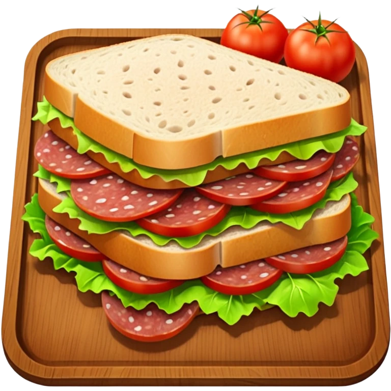 Salami sandwich on a tray emoji